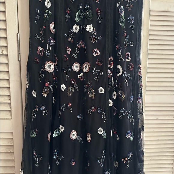 Needle & Thread Black and Pink Embellished Midi Dress - Picture 9 of 10